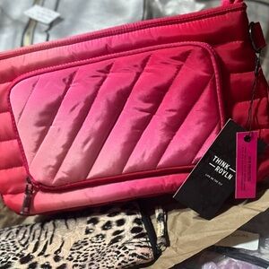 THINK ROYLN Vibrant Pink Quilted Crossbody Bag